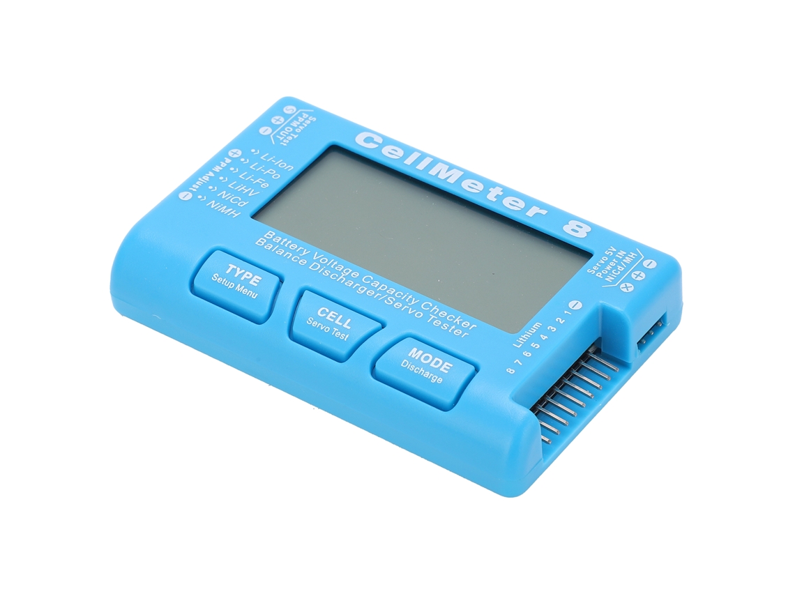 Comprobador De Capacidad De Batería Lcd Cellmeter-8 Con Comprobador De Servo Y Retroiluminación