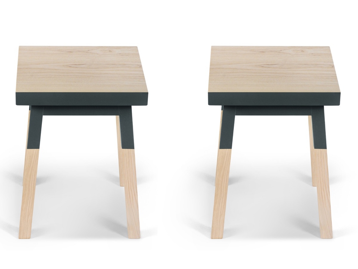 Banco MON PETIT MEUBLE FRANÇAIS de Madeira Maciça Assento 35 cm (2 unidades)