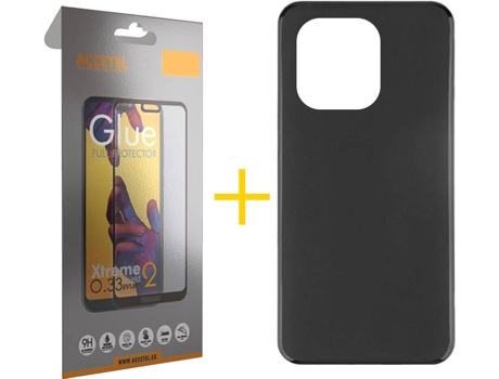 Kit Funda + Protector de Pantalla Xiaomi Mi 11 5G ACCETEL Liso 4 Negro