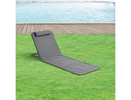Set de 2 Tumbonas de Playa Donostia [EN.CASA] Gris Oscuro (143 x 48 cm)