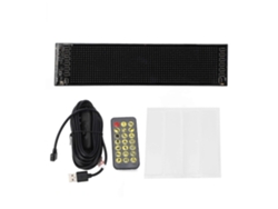 Pantalla de matriz LED de 16 x 64 píxeles, control por aplicación Bluetooth, programable, IP65, resistente al agua, alimentada por USB, flexible, Chennnls