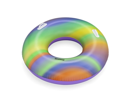 Flotador Hinchable para Playa O Piscina BESTWAY Nautical Rainbow Tube 105X33 Cm Con Asas de Seguridad Multicolor