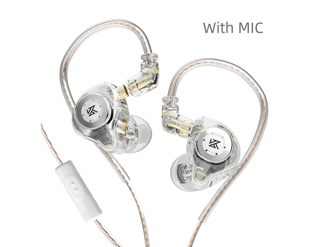 Auriculares metálicos con cable, alta fidelidad, bajos potentes, para DJ MDUG (blancos con micrófono)