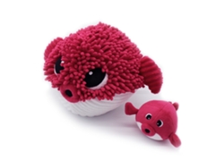 Plush Ptipotos Blowfish mom and baby red LES DÉGLINGOS (12 meses)