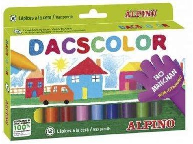 Lápiz de Cera ALPINO Dacscolor (12 Un - Multicolor)