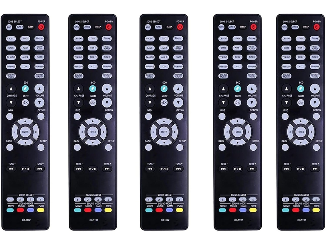 5 Mandos A Distancia Rc-1192 Compatibles Con Receptores Av Avr-s900w-x2100w-x2200w