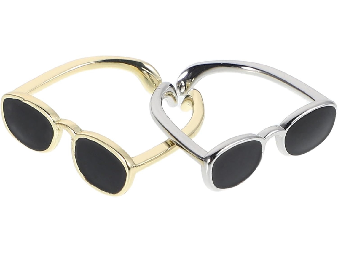 Anillos Ajustables Metal Abiertos Dedos Creativos Miniatura Mujer Juego 2 Estilo Único Día