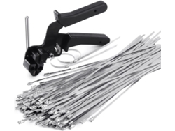 1 Alicates Para Bridas De Acero Inoxidable, Herramienta Especial Para Fijar Y Cortar Metal, 150 X 11 X 8 Pulgadas
