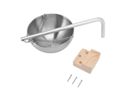 Bol De Sauna De Acero Inoxidable Para Aromaterapia Con Bloque De Madera De 12 Cm Para Sala De Sauna