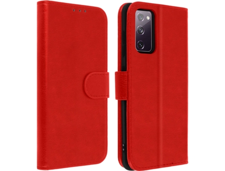 Funda Samsung Galaxy S20 FE AVIZAR Libro Billetera Rojo
