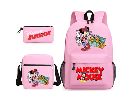 KOHREE Conjunto de tres piezas de mochila escolar para estudiantes de Mickey Mouse