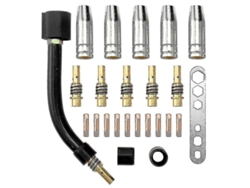 24pcs/set Piezas De Consumibles Para Antorcha Mig 15ak Electrodo Copa Protectora Varilla De Enlace Punta Cuello De Ganso 1.0mm