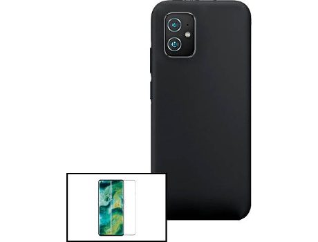 Carcasa + Protector Asus Zenfone 8 PHONECARE Silicona Líquida Negro