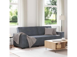 Sofá De 3 Plazas | Sofá De Salón | Sofá De Descanso Terciopelo Gris Oscuro 180 Cm Wsd615506