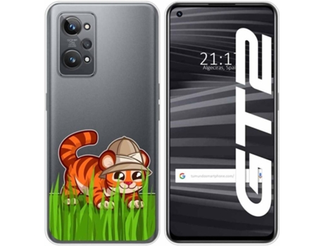 Carcasa para Realme GT 2 5G TUMUNDOSMARTPHONE Dibujos Transparente Tigre Multicolor