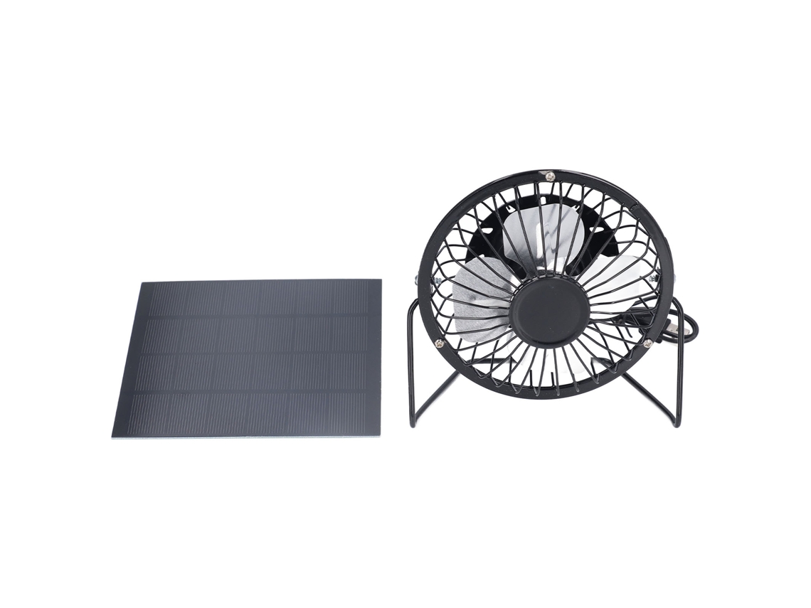 Ventilador solar portátil con USB, panel de polisilicio, 3W 6V