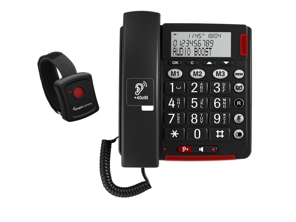 Teléfono Fijo AMPLICOMMS Bigtel 50 Alarm Plus