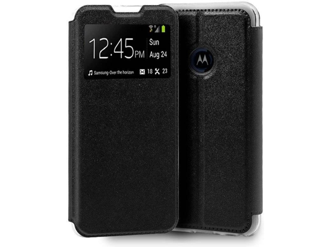Carcasa Motorola One Macro COOL Flip Cover Negro