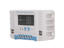 Controlador de carga solar Veloriskku PWM 30A 12V/24V com display LCD para uso doméstico MG2430Z