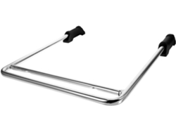 Reposapiés Retráctil Para Silla De Oficina Ergonómica En Acero Inoxidable Plateado.
