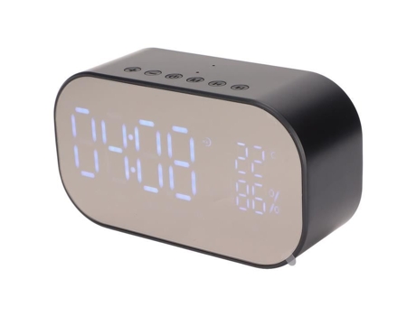 HURRISE Despertador con Altavoz Altavoz Despertador Altavoz Inteligente con Reloj con 3 Niveles de Fijación de Video
