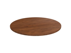 Tablero De Mesa Redonda Madera De Roble Marrón Oscuro Ø70x1,5cm