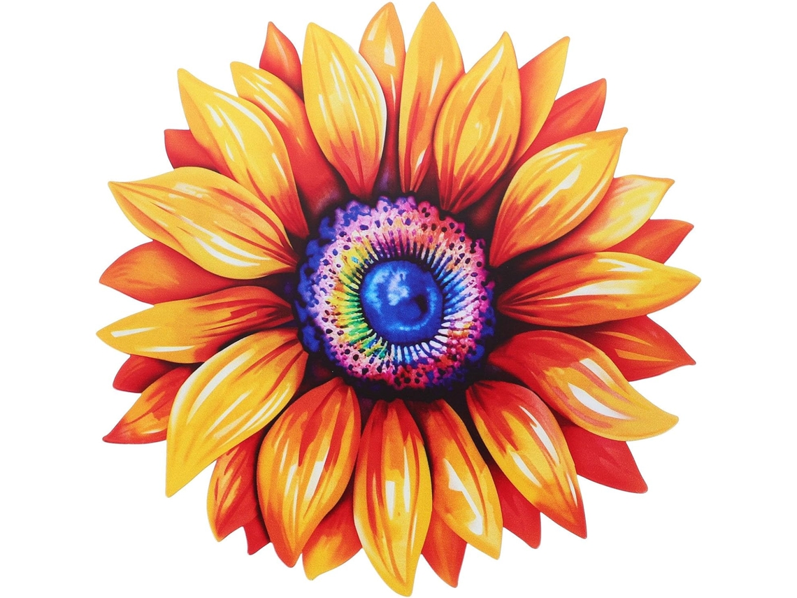 Decoración Pared Única Elegante Forma Girasol Estar Dormitorio Escultura Artística Metal Sala