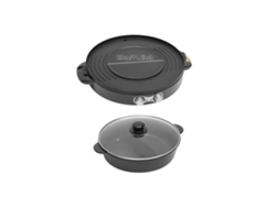 Sartén eléctrica, función de parrilla, diseño portátil, color negro OEM