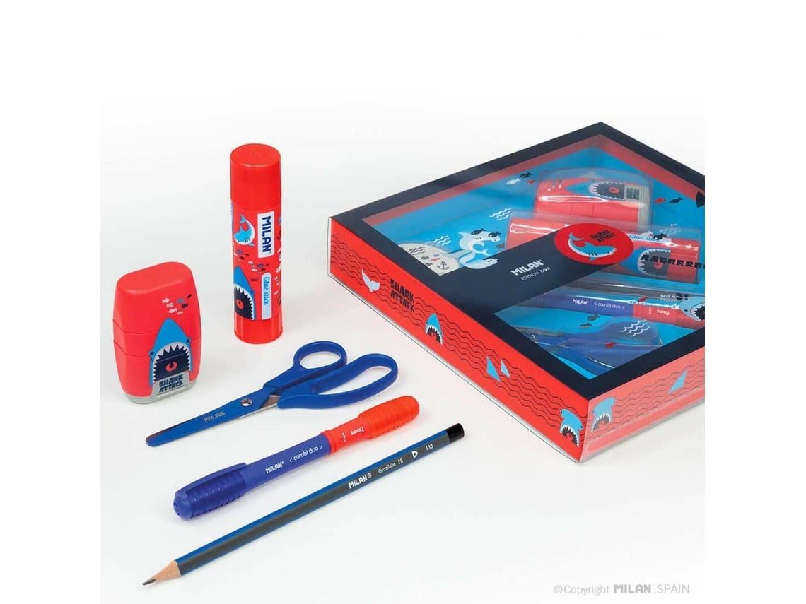 Set de Papelería Milan Edition Box 6 Piezas Rojo Azul