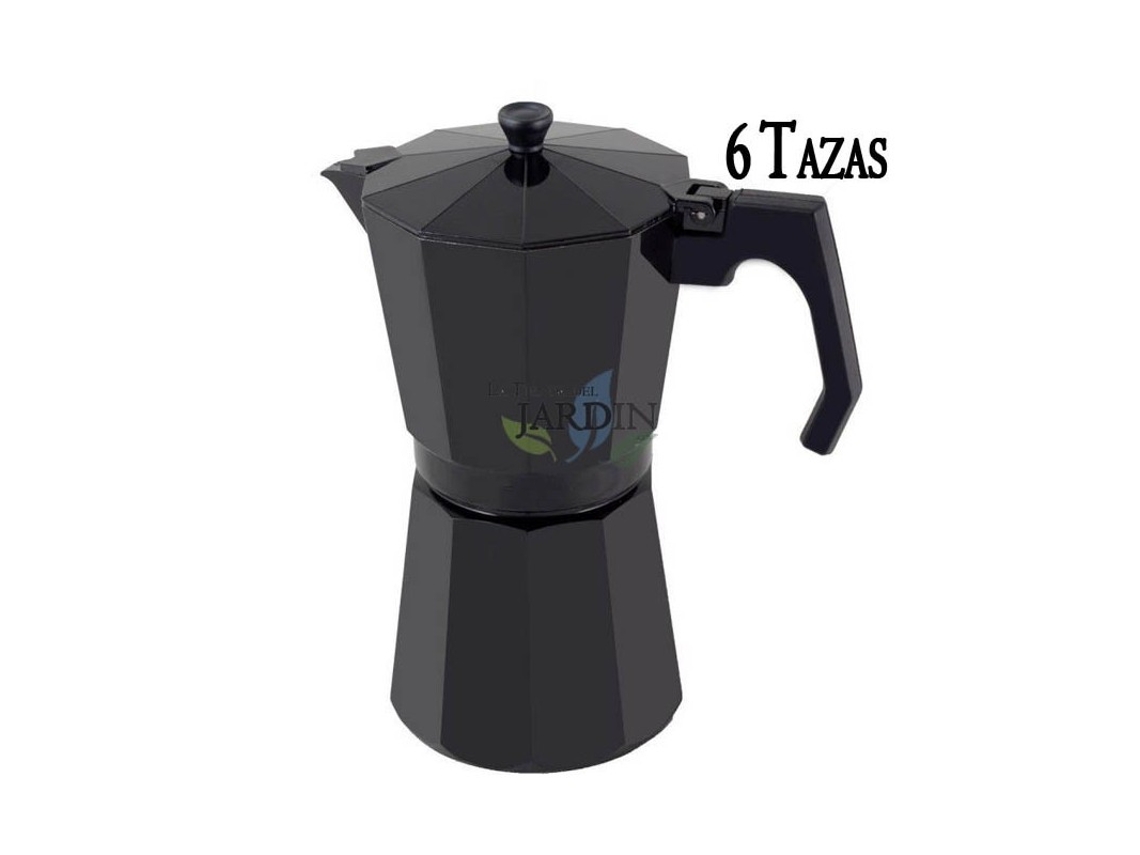 Cafetera Italiana SUINGA Aluminio Negro Inducción (6 Tazas)
