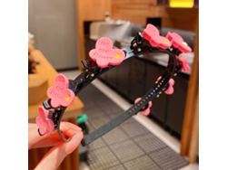 Diadema Para Niñas Con Colgante Bonito, Diadema De Pelo Exquisita Para Viajes Y Vida Diaria, Mariposa Rosa