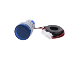 Indicador Luminoso Digital Redondo 2 En 1 De Voltaje Y Corriente Alterna (azul)