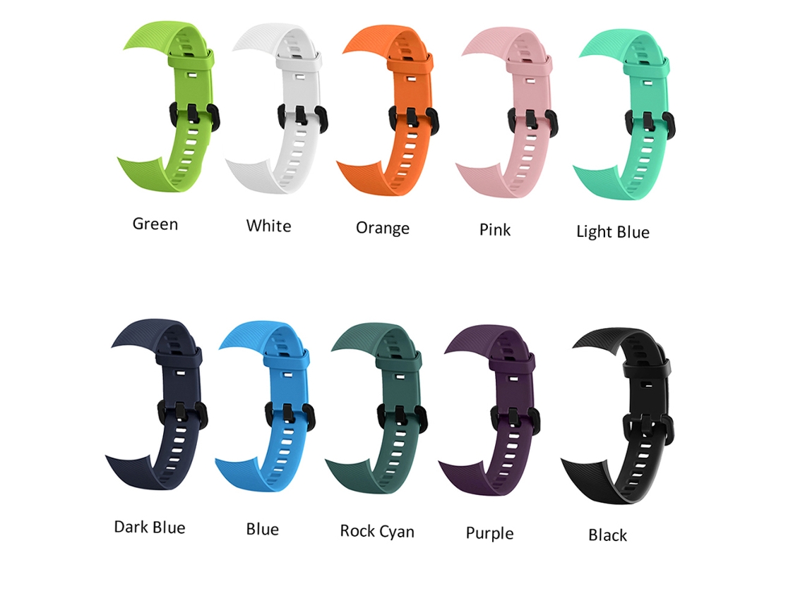 Pulseira De Sílica Para Honor Band 5, Substituição Compatível Com Smartwatch, Ajustável, 10 Cores, Para Homens E Mulheres