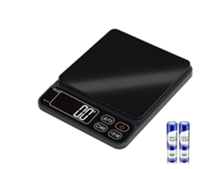 Báscula De Cocina Digital Pantalla Lcd Báscula De Alimentos Para Hornear Pequeña Para El Hogar 3 Kg / 0.1 G Negro Gertiz