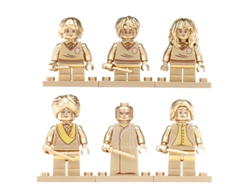 Minifigura de Harry Potter con bloques de construcción dorados para ensamblar Siurn