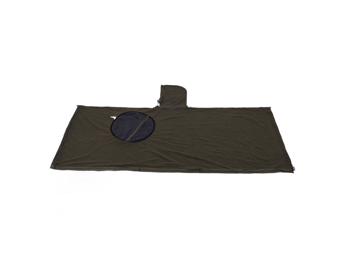 Capa De Forro Polar Con Capucha, Resistente Al Viento, Para Acampar Y Viajar - Adulto - Verde