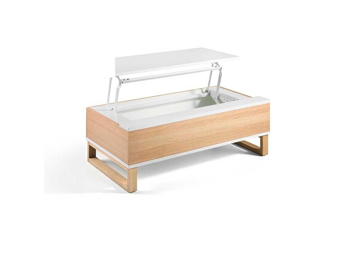 Mesa De Centro Madera Royal MOMMA HOME (Blanco - Melamina -110x60x38 cm)