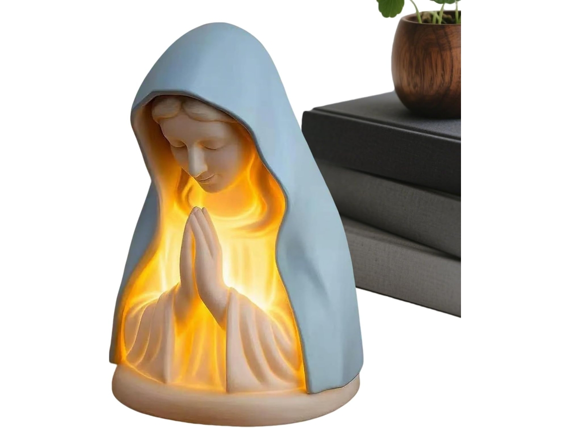 Lámpara De Noche De La Virgen María - Figura Luminosa Para La Oración Devocional Navideña, Para El Hogar.