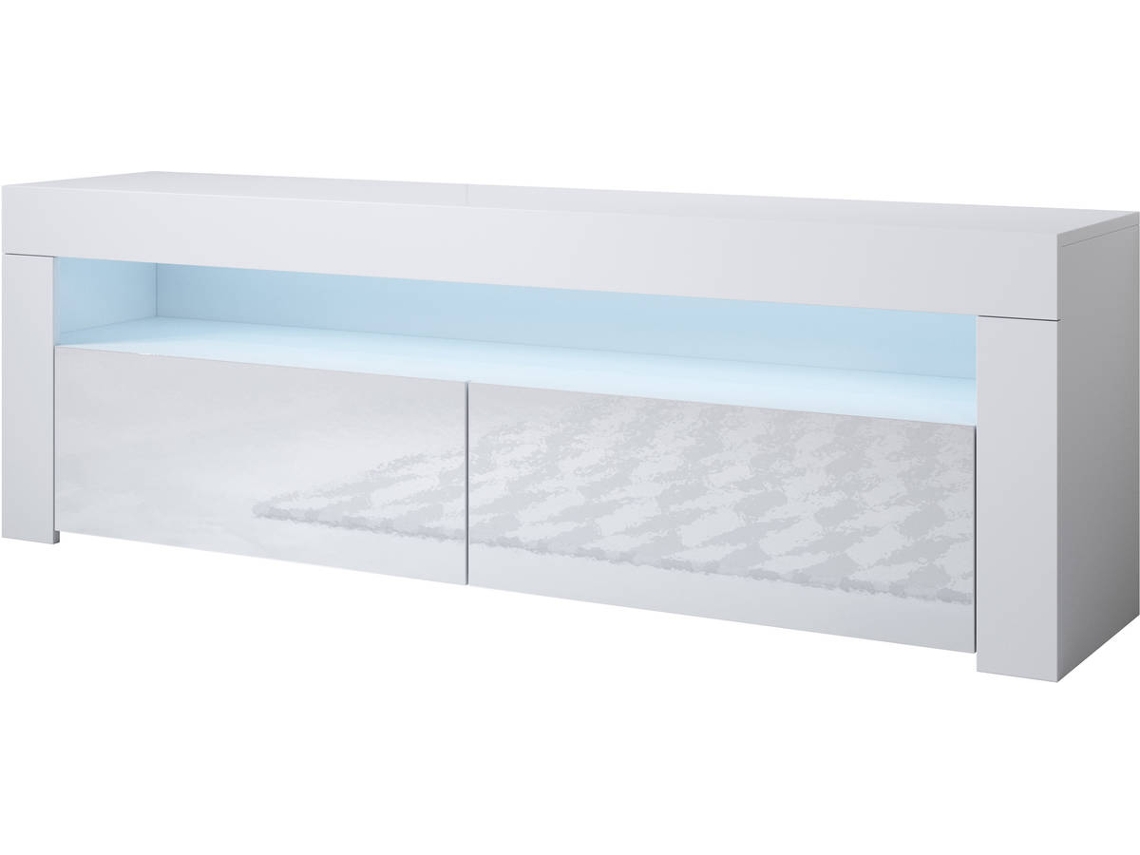 Mueble TV MÓVEIS BONITOS Aker (140x35x50.5 cm - Blanco - Melamina)