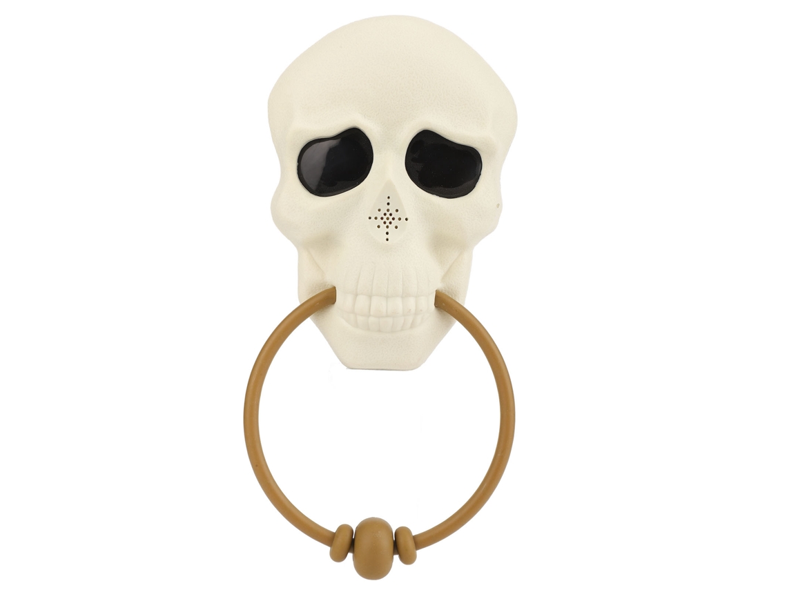 Timbre Con Forma De Calavera Terrorífica Para Halloween Con Luz Y Sonido, Decorativo, De Pvc Duradero.