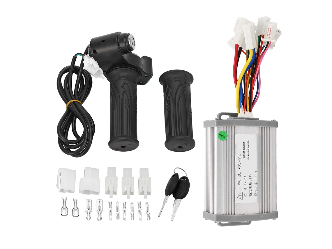 2026-kit Conversión Bicicleta Eléctrica Controlador Motor Brush 24v 1000w Manija Aceleradora Giratoria