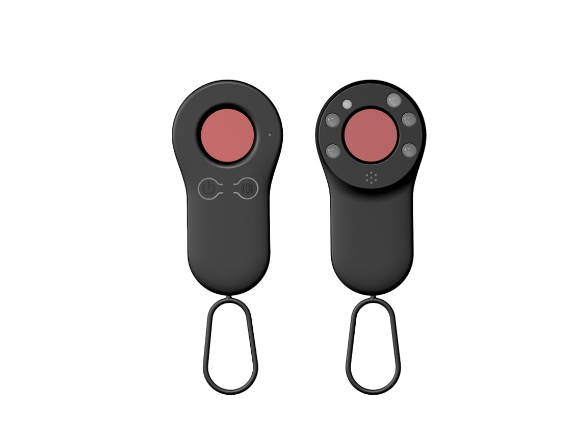 Detector de cámaras inteligentes Yuysan con escaneo infrarrojo y alarma, color negro.