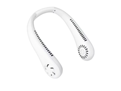 Ventilador De Cuello Sin Aspas (blanco), Mini Ventilador Usb Portátil, Flujo De Aire Súper Potente, Viento Natural Silencioso.
