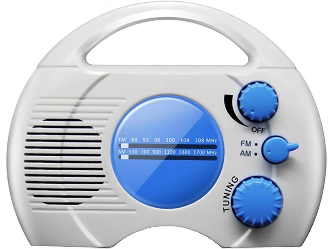 Rádio De Chuveiro À Prova D'água, Alto-falante De Chuveiro Com Rádio Am / Fm, Rádio Suspenso Portátil (baterias Não Incluídas