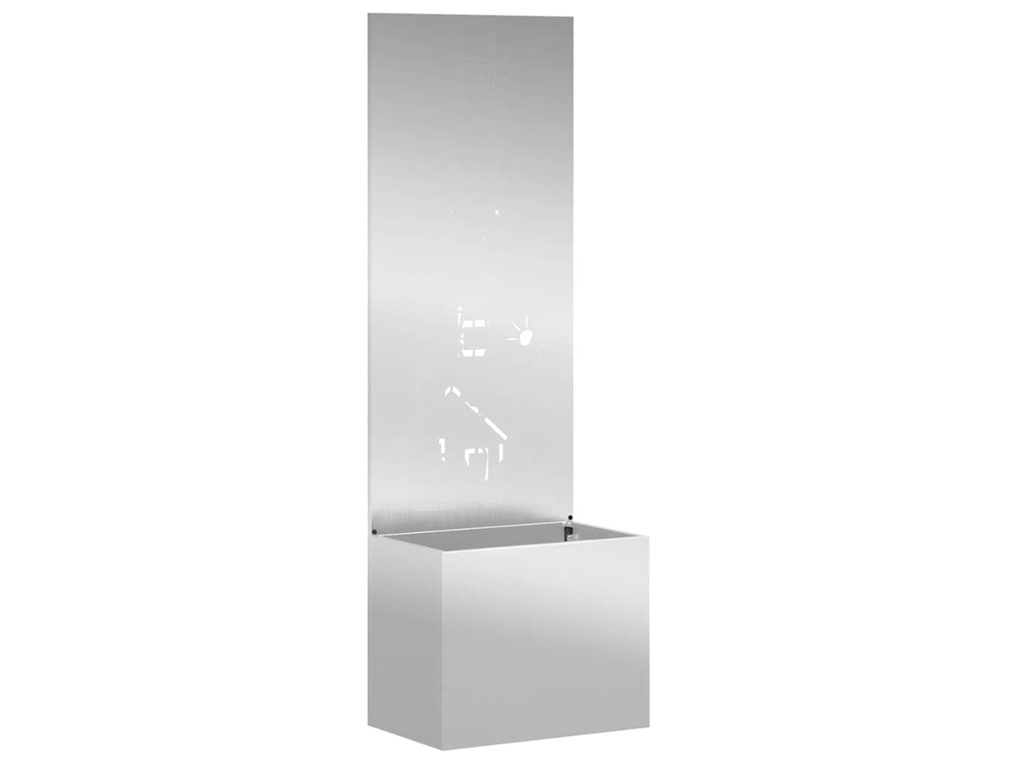 Biombo de jardín con entramado plateado 50x140 cm EXCLUSIVO DE LA CASA