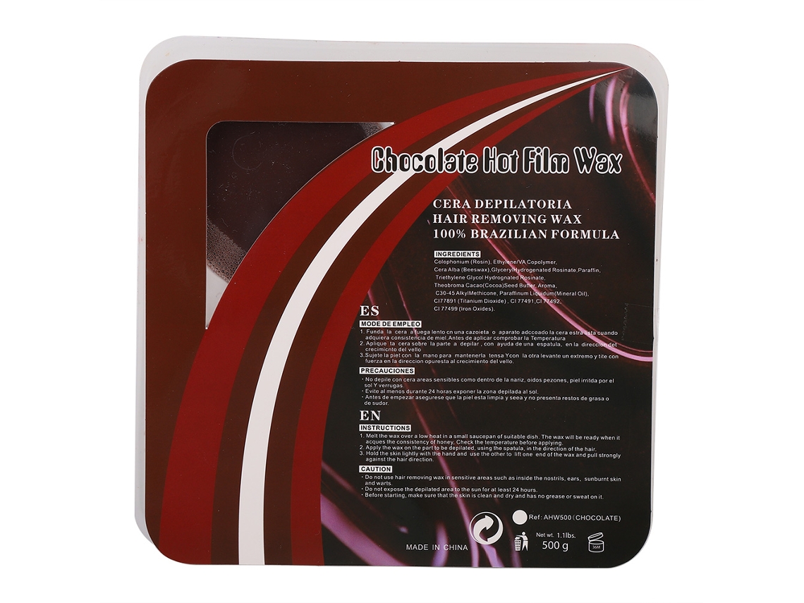 2026 - Bloco de Cera Depilatória para Corpo e Braços - 500g - Hipoalergênica e Indolor