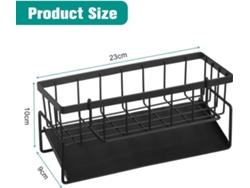 Organizador Lavabo De Acero Inoxidable Con Bandeja Para Esponjas, Negro