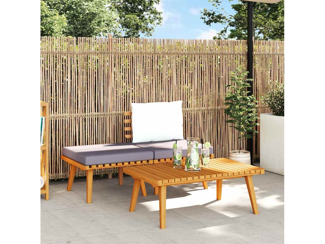 HARLANV1 Conjunto de muebles de jardín con tumbona y cojines en acero color antracita.