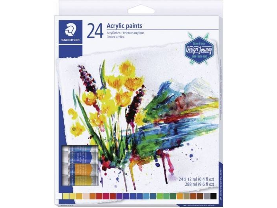 Tinta Acrílica STAEDTLER Design Journey (Multicolor - 24 Tabletas)