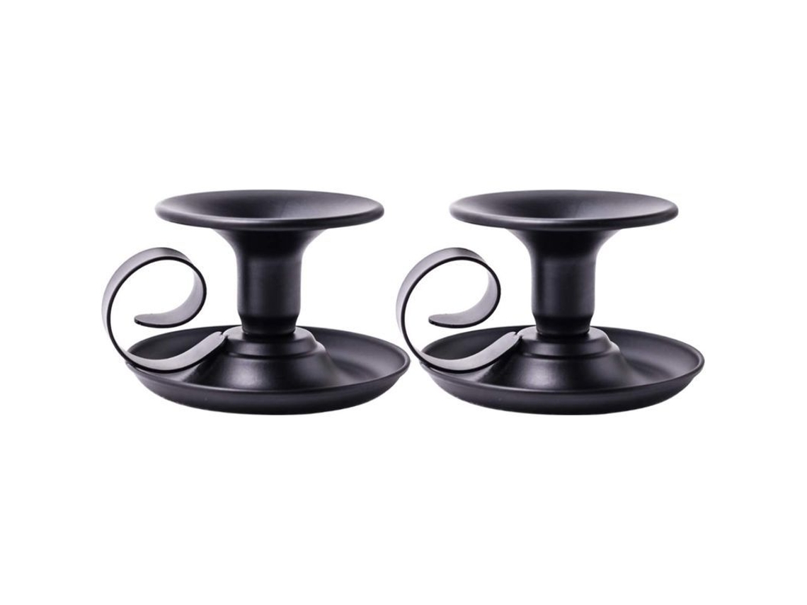2026-porta Velas De Hierro Retro, Set De 2, Portavelas Negro Mate Para Halloween Navidad Decoración Hogar